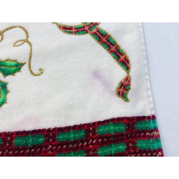Lenox Christmas Holiday Nouveau Collection Set Bath Towel Hand Towels Face Cloth - Picture 12 of 16